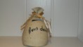 Tirelire en grès avec inscription " nous deux 2 , avec fond amovible en mousse